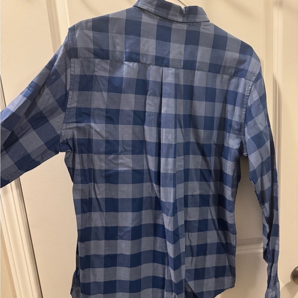 U.S. Polo Assn. Men’s Slim Fit Dress Shirt - Blue & Red Plaid - Size M - Picture 2 of 5